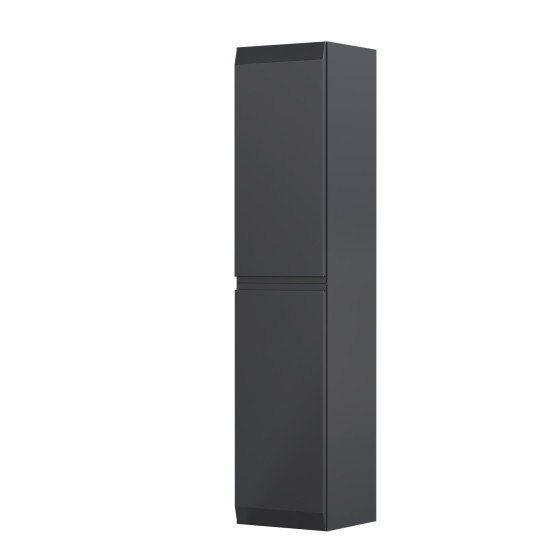 Rectory Wall Hung 2 Door  Column Unit 35cm Matt Black