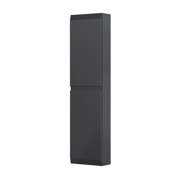 Rectory Wall Hung 2 Door  Column Unit 40cm Matt Black