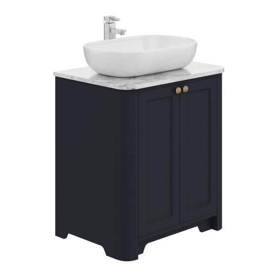 Hampton 70cm Floor Standing 2 Door Unit Indigo Blue