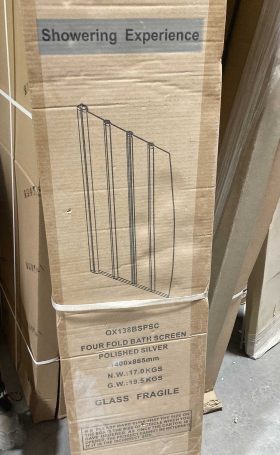Pivot Bath Screen 1500x850x8mm