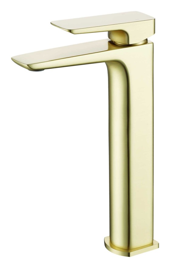 Osborne Brushed Brass Tall Mono Basin Mixer