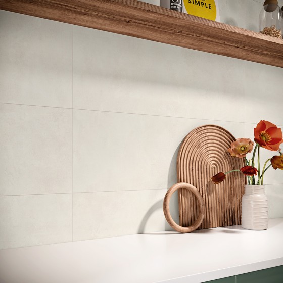 Enchant White Ceramic Wall Tile 350x1000mm