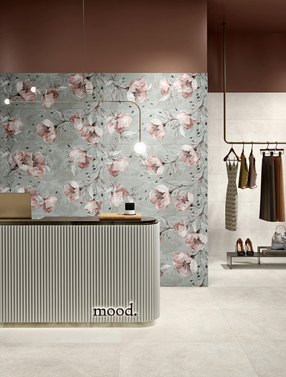 Enchant Floral Blossom Decor Ceramic Wall Tile 300x100mm