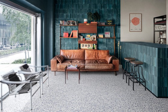 Lume Blue 3D Rake Structure Gloss Porcelain Wall & Floor Tile 240x60mm