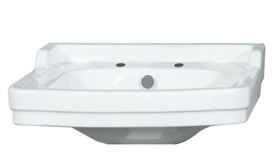 Worcester 49cm 2 Taphole Cloakroom Basin with upstand