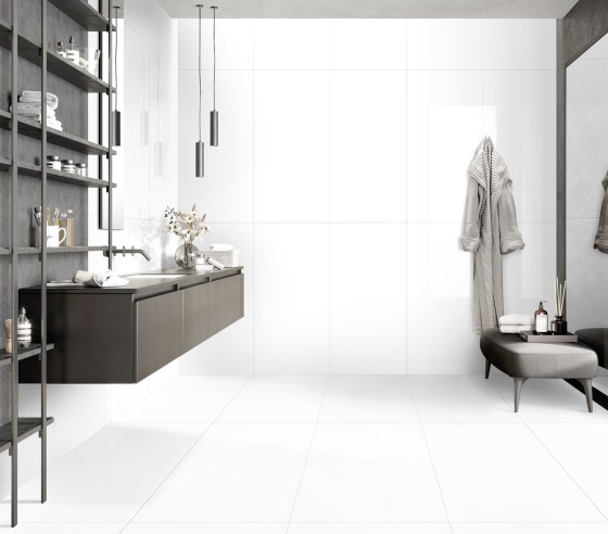 Mystic White Polished Porcelain Wall & Floor Tile 600x600mm