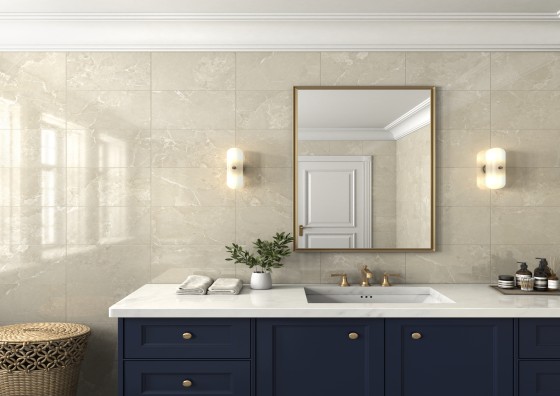 Marmo Beige Ceramic Wall Tile 270x420mm