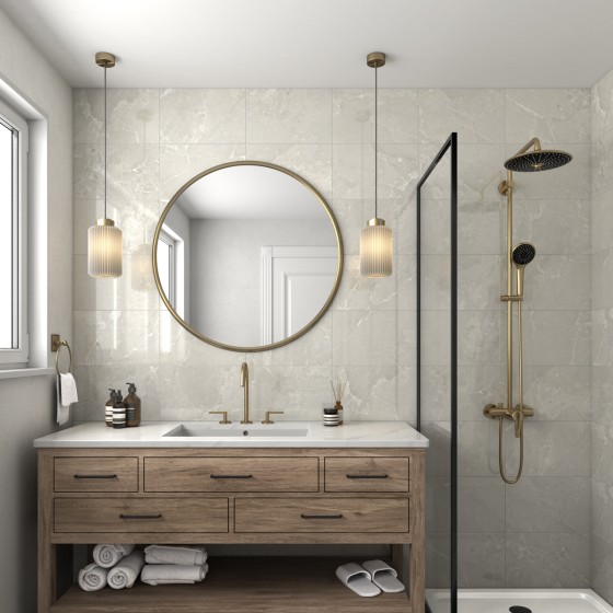 Marmo Grey Ceramic Wall Tile 270x420mm