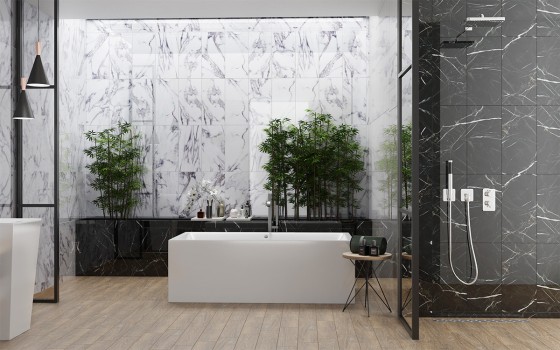 Palermo Black Porcelain Wall & Floor Tile 300x600mm