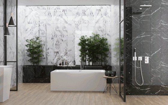 Palermo Black Porcelain Wall & Floor Tile 300x600mm