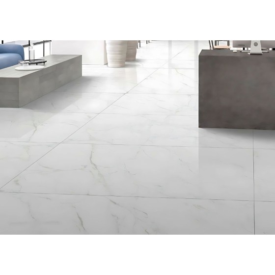 Luxe Superb Statuario Matt Porcelain Wall & Floor Tile 600x1200mm