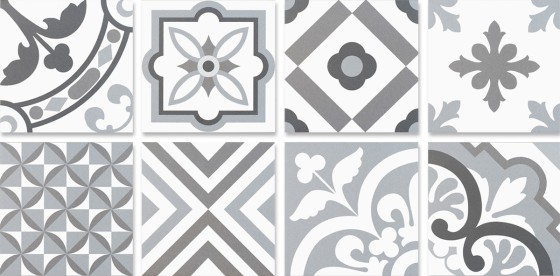 NB18206 Truro Grey Mixed Pattern Wall & Floor 200x200mm - 9m²