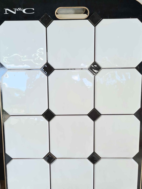 NB4086 Melissa Blanco Gloss Octagon 150x150mm - 10m²