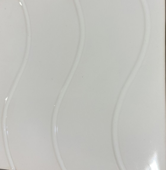 NB3691 Impressions Hand Made White Waves 140x140mm - 6.15m²