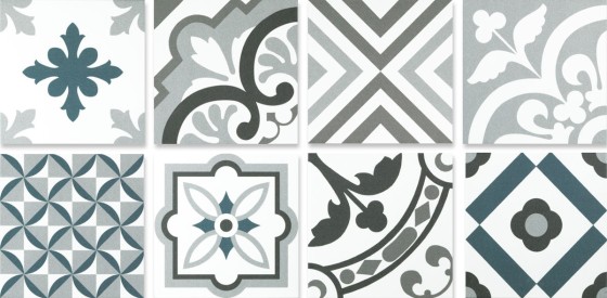 NB18205 Truro Blue Mix Patterned Wall & Floor 200x200mm - 4m²