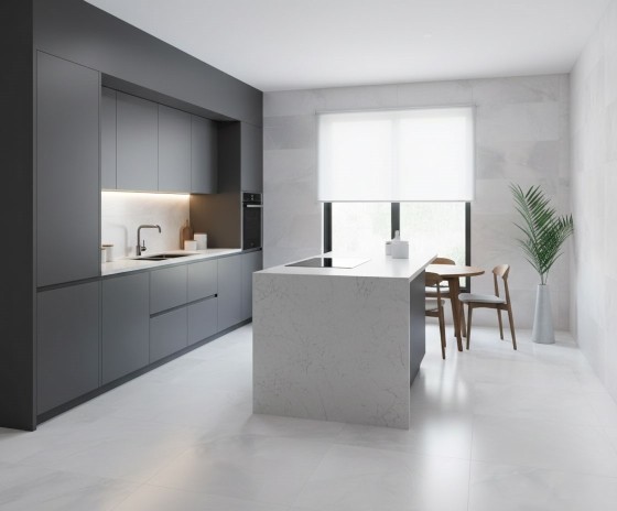 Sorrento White Silk Rectified Porcelain Wall and Floor Tile 600x1200mm