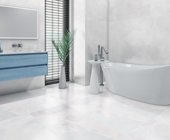 Sorrento White Silk Rectified Porcelain Wall and Floor Tile 600x1200mm