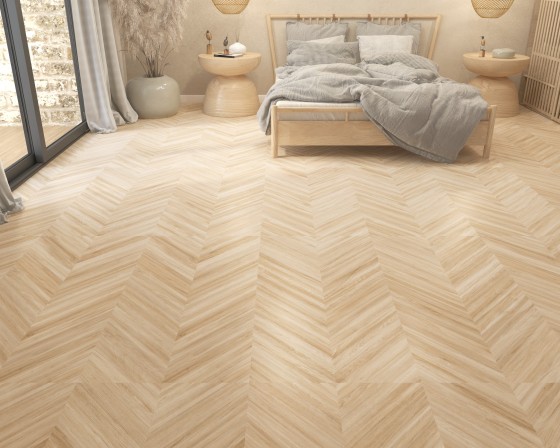 Orchard Chevron Natural Matt Porcelain Wall and Floor Tile 600x1200mm