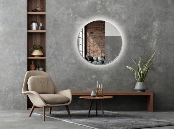 Malmo Round LED Mirror, Demister Pad, Touch Switch 80cm