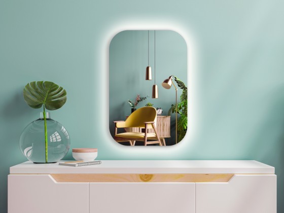 Malmo LED Mirror, Demister Pad, Touch Switch 50x80cm