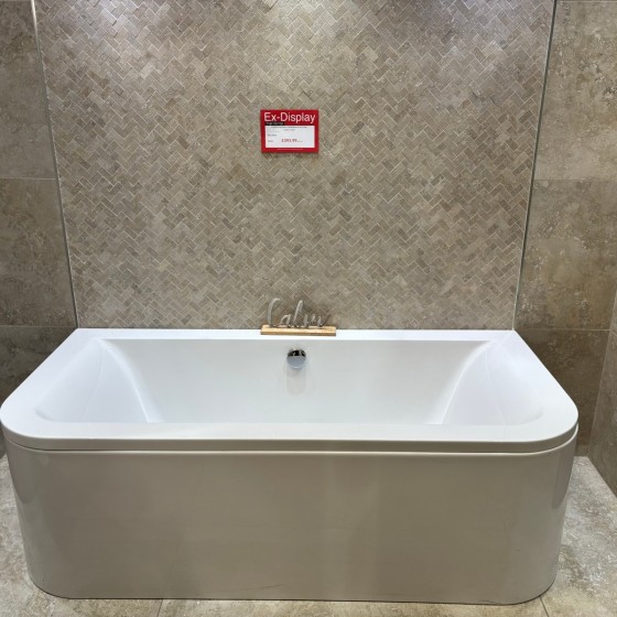 Palermo Centronite Bath No Tap hole Includes Large Feet & Front Bath Panel 1800x850mm