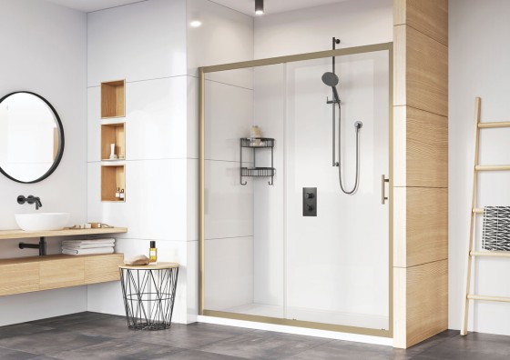 Enhance 8 Plus Sliding Door 1500mm, Brushed Brass