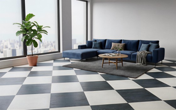 Future Stone Black and White Tiles Mixed Pack 600x600mm