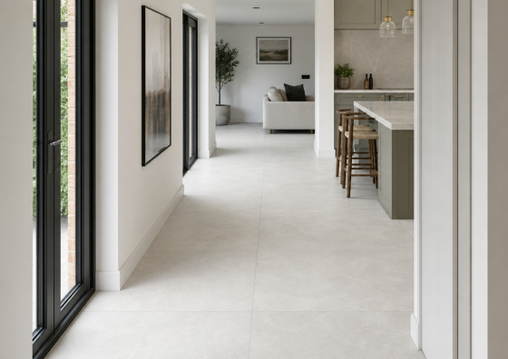 Veinstone White Matt Porcelain Wall & Floor Tile 1000x1000mm