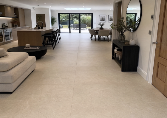 Veinstone Ivory Matt Porcelain Wall & Floor Tile 1000x1000mm