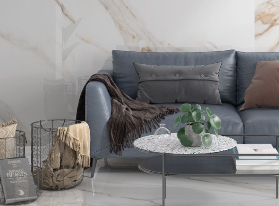 Capri Gold Polished Porcelain Wall & Floor Tile 1000x1000mm