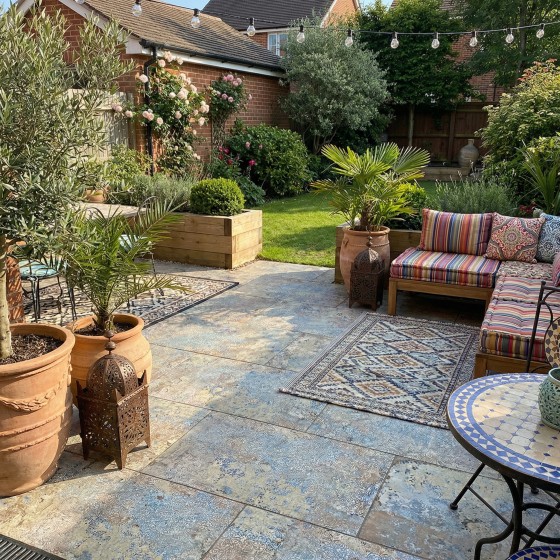 Carpet Vestige Blue Outdoor Porcelain Floor Tile 500x1000x20mm