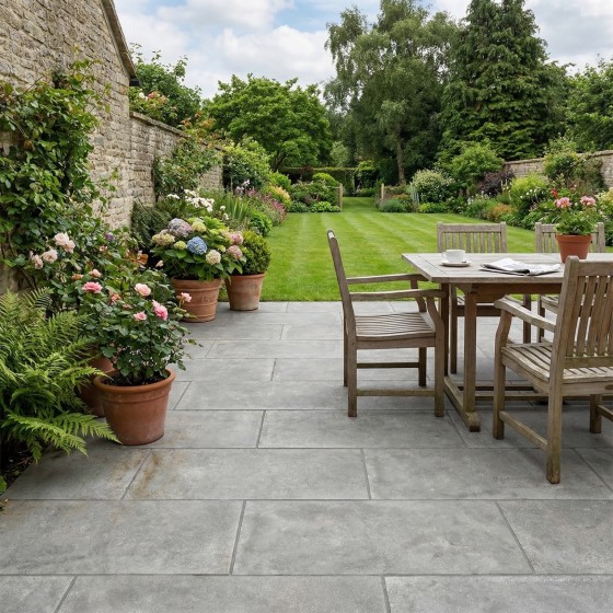 Garda Mid Grey Outdoor Porcelain Tile 600x1200x20mm