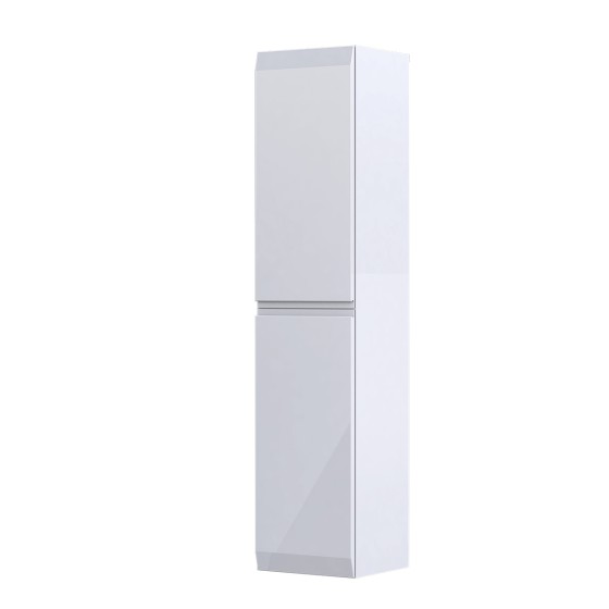S7007752 Rectory Wall Mounted Column Unit 2 Door Gloss White 35cm