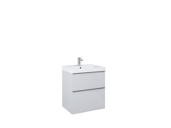 S7003079 Look Wall Hung Basin Unit 2 Drawer Matt Stone No Handles 60cm