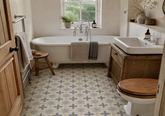 Willowbrook Antoinette Blue Porcelain Wall & Floor Tile 150x150mm