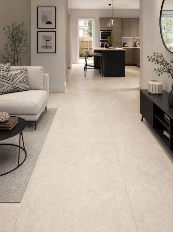 Ashcombe Beige Porcelain Wall & Floor Tile 600x1200mm