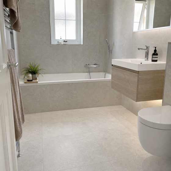 Ashcombe Greige Porcelain Wall & Floor Tile 600X600mm