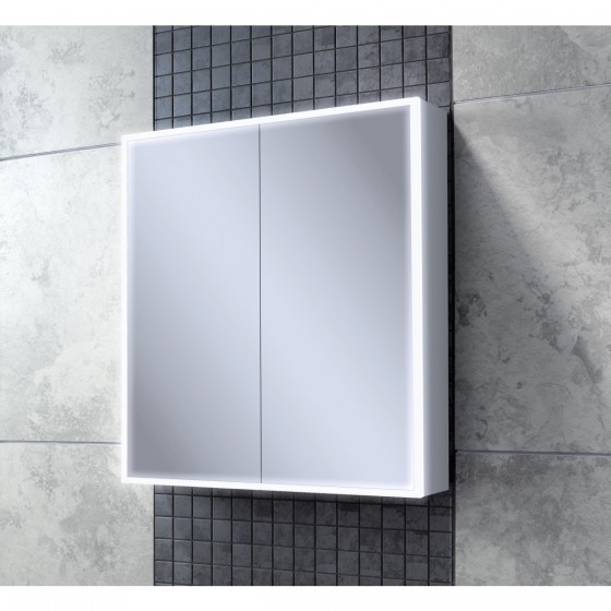 Qubic Double Door Mirror Cabinet 800x700x130mm