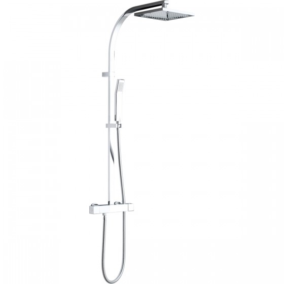 Cube Thermostatic Shower Bar Mixer & Kit