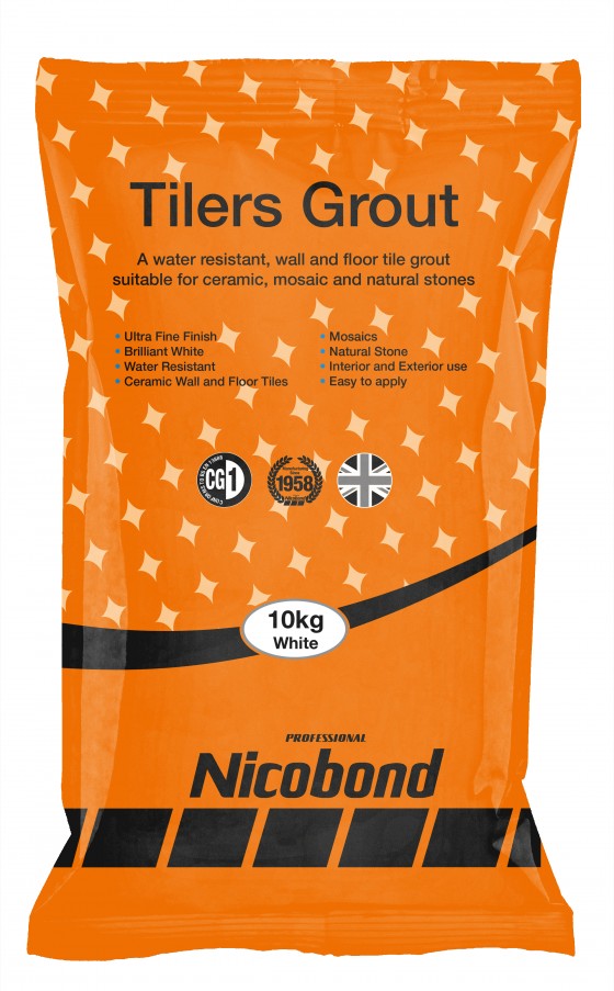 Nicobond Tilers Grout White 10kg