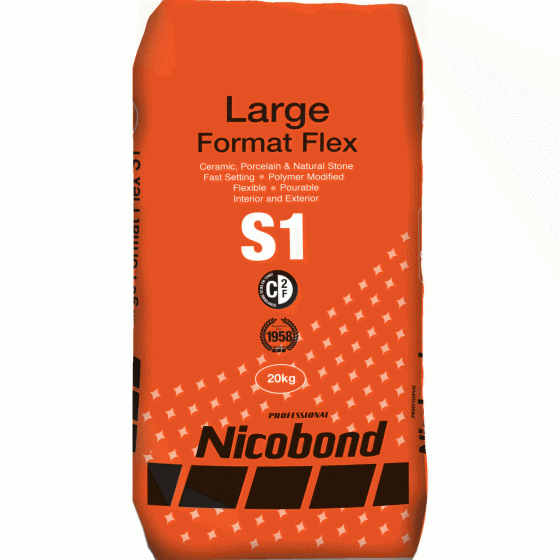 Nicobond Large Format Flex S1 Adhesive White 20kg