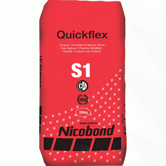 Nicobond Quickflex Pro S1 Adhesive Grey 20kg