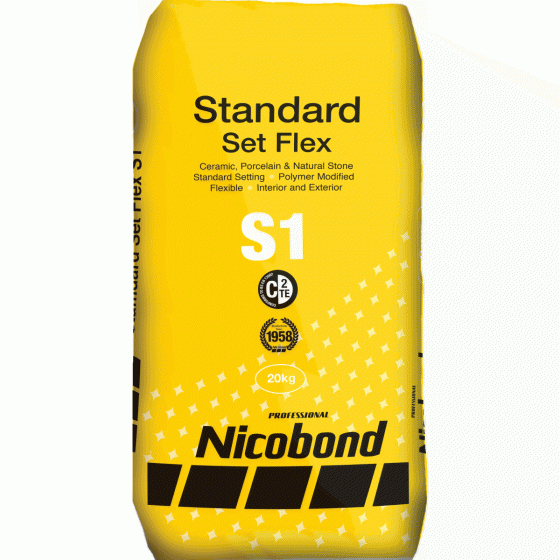 Nicobond Standard Set Flex S1 Adhesive White 20kg