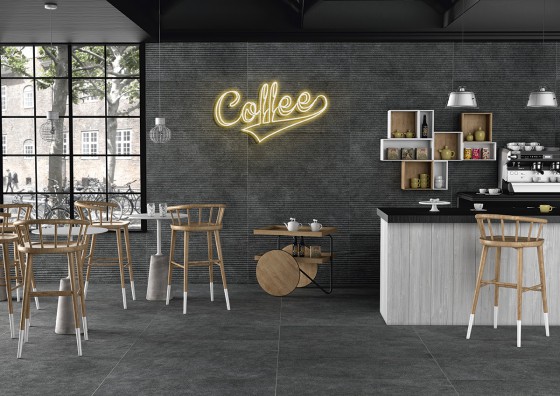 Landscape Black Rectified Porcelain Wall & Floor Tile