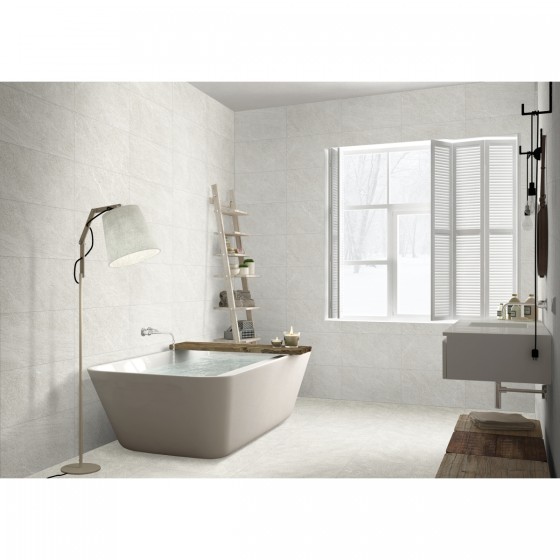 Syncro White Plain Rectified Ceramic Wall Tile 300x600mm