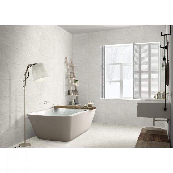 Syncro White Plain Rectified Ceramic Wall Tile