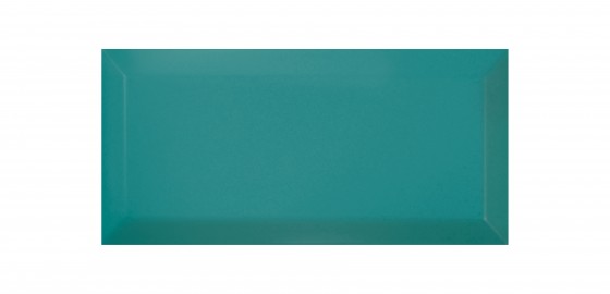 Metro Underground Bevel Dark Turquoise Gloss Wall Tile 200x100mm