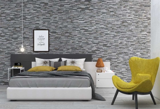 3D Stone Grey Porcelain Wall Tile 170x520mm