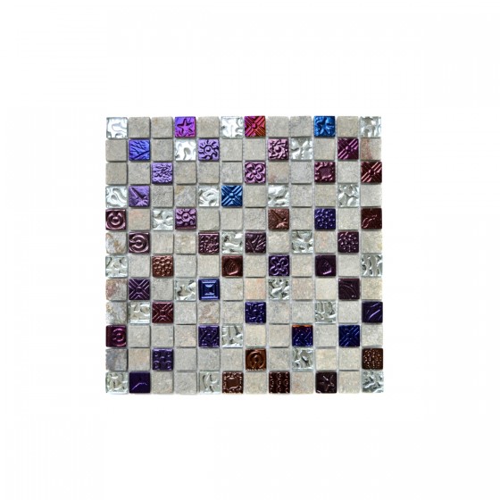 Carlton Amethyst Mixed Mosaic Wall Tile 298x298mm