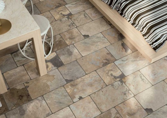 Tuscan Flagstones Slate Autumn Grey Porcelain Floor and Wall Tile 500x300mm